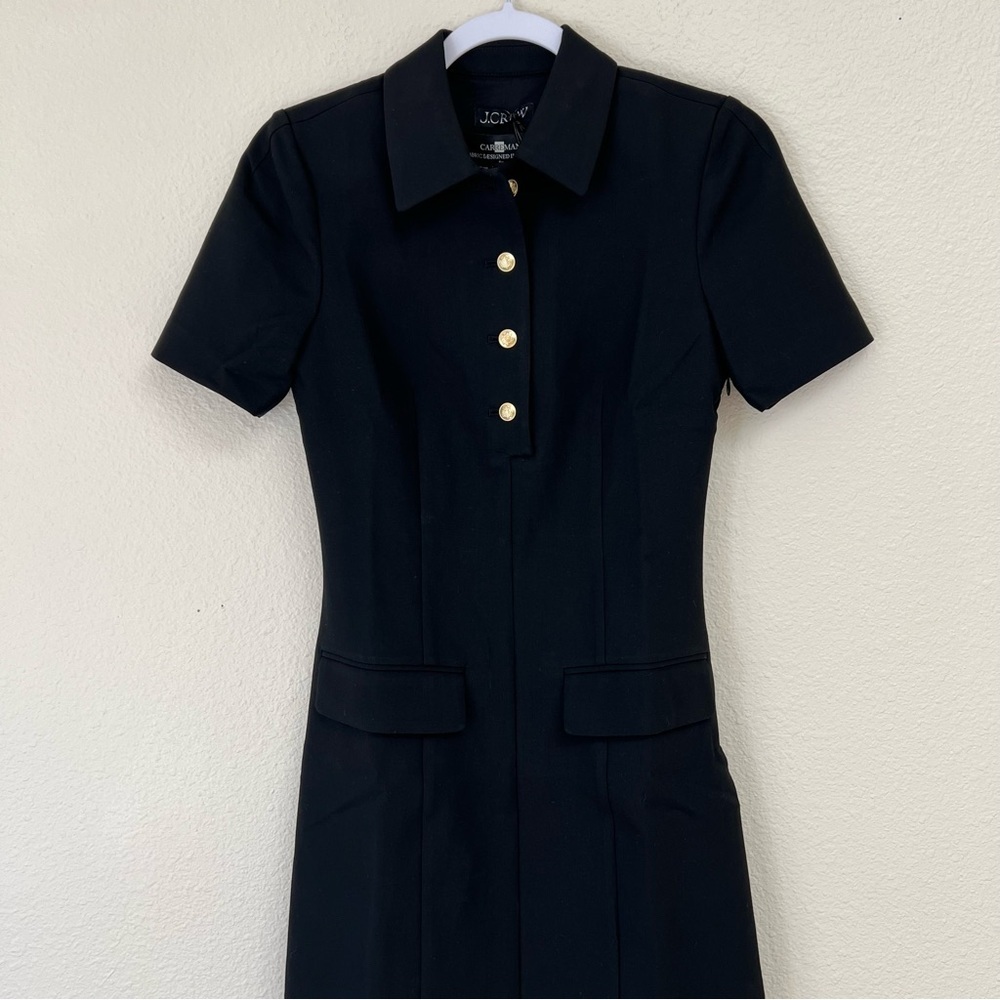 J. Crew Parc Dress Four Season Stretch Fabric in Black Size 0 NWT - Picture 10 of 13